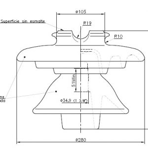Modelo ALT MN14 ald pin type insulators